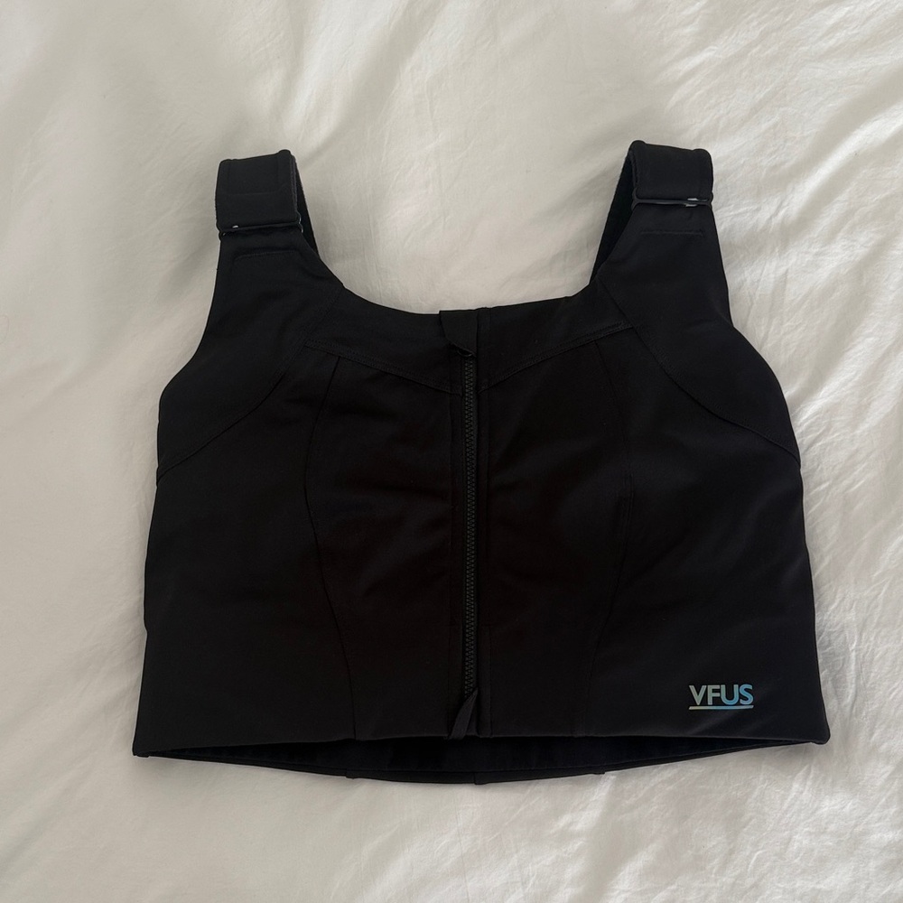 VFUS Black Zip Up Bra